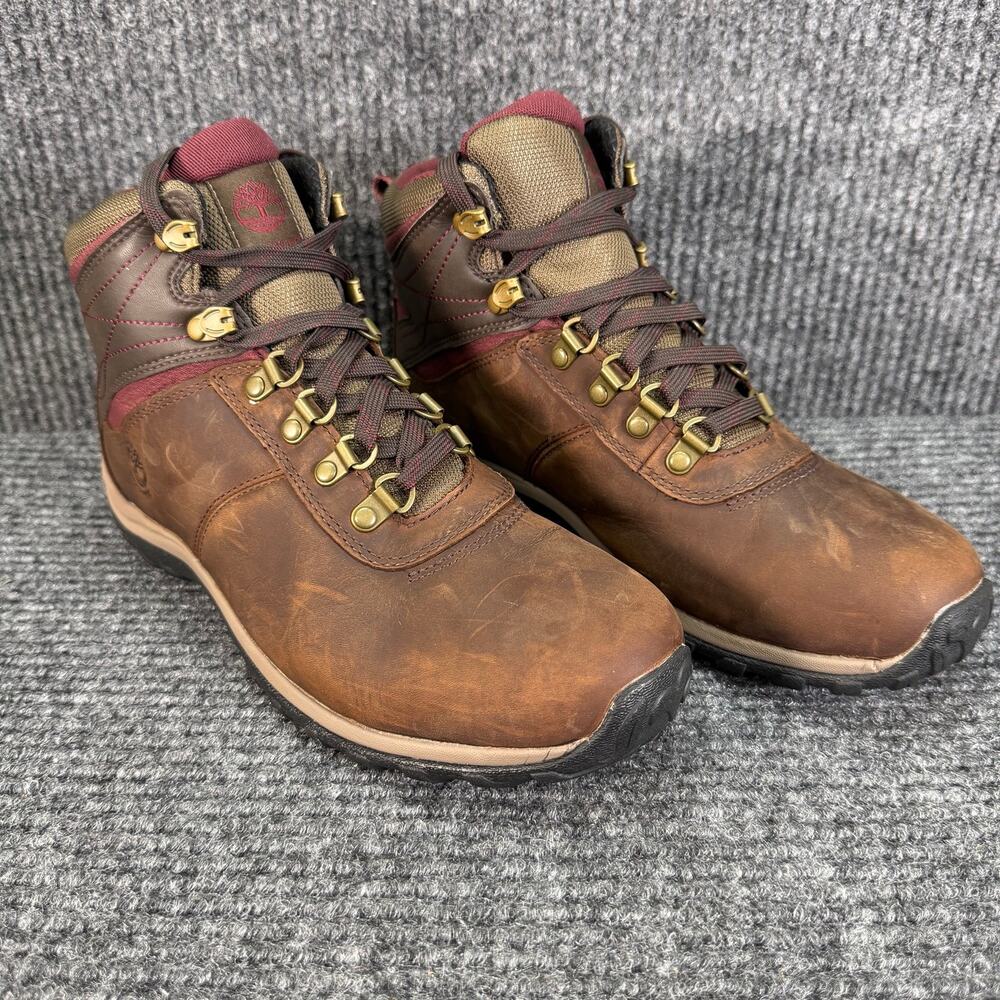 Timberland Women's Hiking Boots Brown Leather Mid Lace Up Size 9.5 ReBOTL